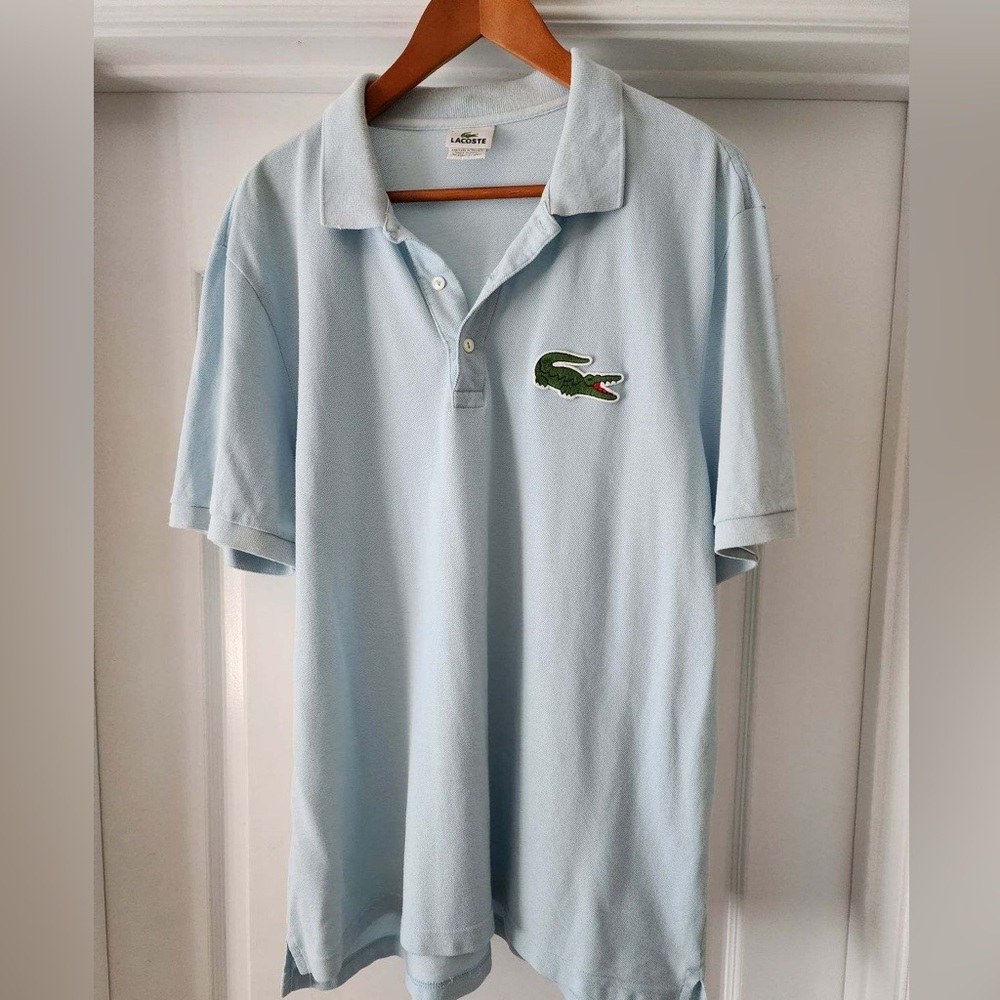 Men’s Lacoste Big Crocodile Light Blue PoloSize 7 XL